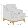 VANOMi 31.5'' Boucle Accent Chair with Rubber Wood Base - 4 of 4