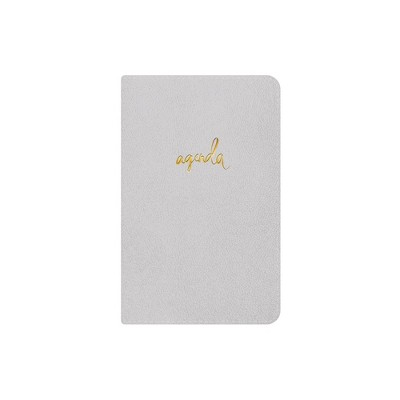 2021 Planner 5" x 8" Faux Leather Weekly/Monthly Wirebound Refillable Solid Light Gray - Kelly Ventura