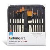 KINGART Brush Set Gold Nylon in Case 12 pc - 3 of 4