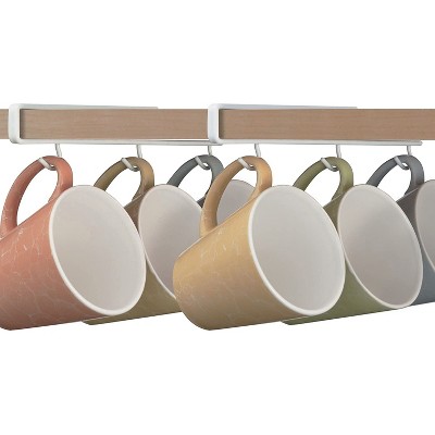 White Undershelf Cup and Mug Hooks Set of 2