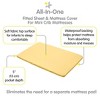 BreathableBaby All-in-One Fitted Sheet & Waterproof Cover, For 38" x 24" Mini Crib Mattress (2-Pack), Yellow - 3 of 4