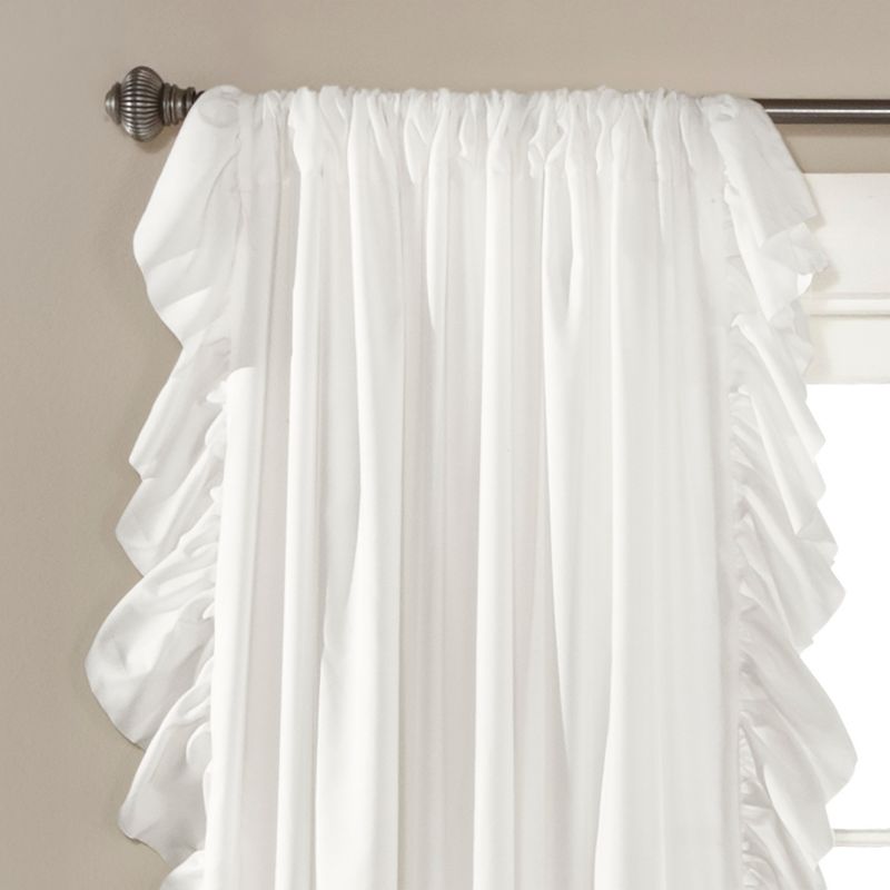 Reyna Window Curtain Panels Pure White 54x120 Set, 2 of 7