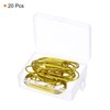 Unique Bargains Large Metal Prevent Tearing Pages Home Office Paper Clip 20 Pcs - 3 of 4