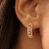 Cubic Zirconia Huggie Earrings 14k Gold Plated Tiny Earrings Small Huggie Hoop Earrings Simple Lightweight Hoops Gift for Women - 3 of 4