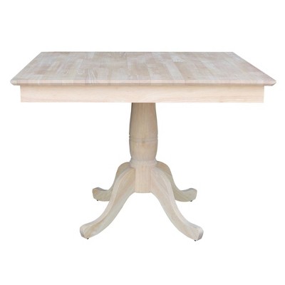 Chateau Parawood 43" Square Pedestal Dining Table in Natural Finish