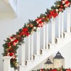 CuisinSmart Christmas Garland, 6 Ft Pre-Lit Christmas Garland Decorations with Ribbon Bows, Ball Ornaments - 4 of 4