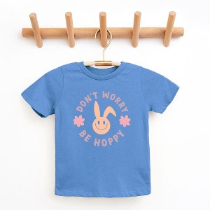 The Juniper Shop Don't Worry Be Hoppy Bunny Toddler Short Sleeve Tee - 1 of 2