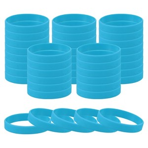 Unique Bargains Sports Party Games Fashion Silicone Bracelet Wristbands 60 Pcs - 1 of 4