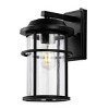 Cianna 9.5" Outdoor Sconce (Set of 2) - PLT4017 - Black - Safavieh - 2 of 4
