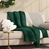 Solid Plush Throw Blanket with Faux Shearling Reverse - Threshold™ - 2 of 4