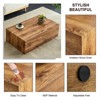 RISOKEYS Rustic Natural Coffee Table - Elegant MDF Wooden Cocktail Table, Stylish Design for Living Room, Home Office - 4 of 4