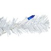 Northlight Pre-Lit Slim Woodbury White Pine Artificial Christmas Tree - 4' - Blue Lights - 2 of 4