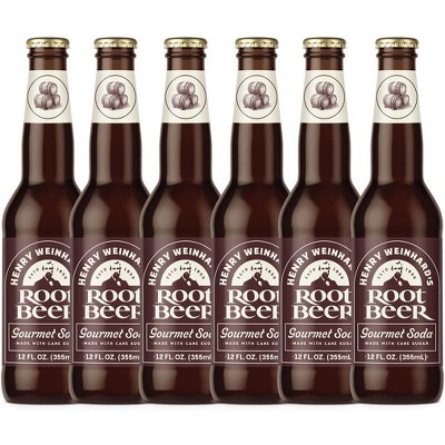 Henry Weinhard's Root Beer 6 Pack | 12oz Glass Bottles | Classic American Flavor | Premium Craft Soda