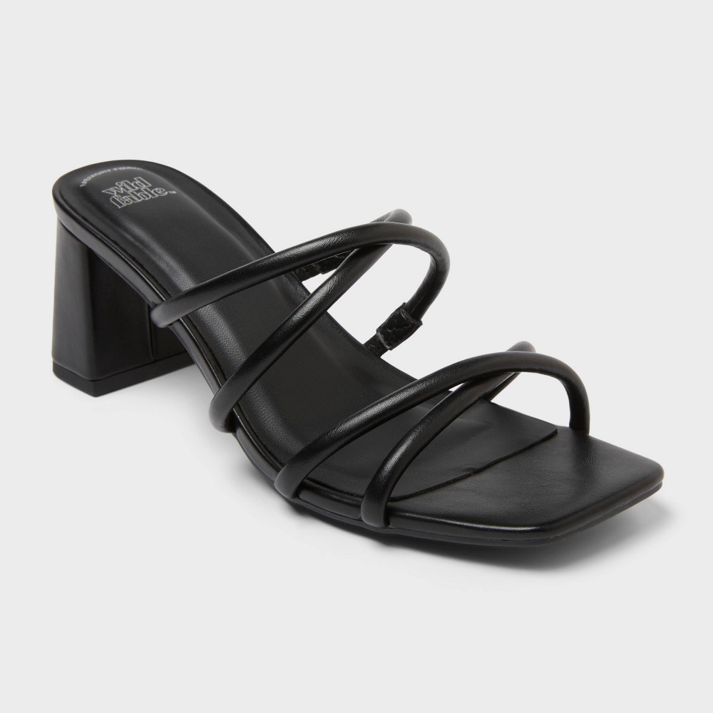 Women's Gal Crisscross Strappy Heels - Wild Fable™ Black 5