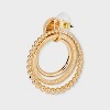 SUGARFIX by BaubleBar Crystal Hoop Earrings - Gold: Zinc Statement Jewelry, 1.5" Length - 3 of 3