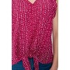 WEST K Women's Samantha Tie Front Ruffle Sleeve Top - 4 of 4
