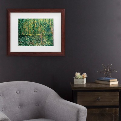 Vincent Van Gogh Black Framed Landscape Canvas Print, 16x20