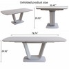 Vynxaria 5-Piece Expandable Dining Set-Rectangular MDF Table (U-Legs, 2-8 Seats) and 4 PU Cushioned Chairs, 10-15min Easy Assembly - 4 of 4