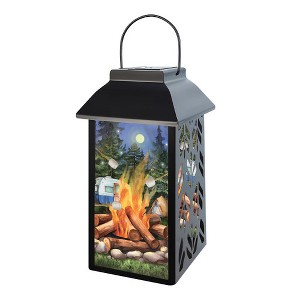 Briarwood Lane Summer Lantern 12" x 6" x 6" Roasting Marshmallows Solar For Summer Lantern - 1 of 4