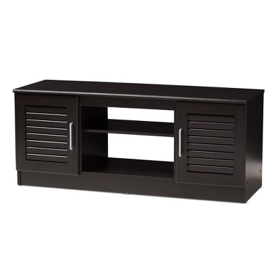 Gianna Modern and Contemporary Finished TV Stand for TVs up to 47" Dark Brown - Baxton Studio