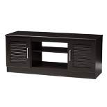 Gianna Modern and Contemporary Finished TV Stand for TVs up to 47" Dark Brown - Baxton Studio
