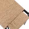 GlasFlength Ottomans and Benches Handwoven Paper Rope Ottoman with Metal Frame Simple Design for Modern Living Spaces, Beige, 24.41"*12.2"*4.13" - 3 of 4