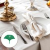 Unique Bargains Napkin Rings Gingko Leaves Stainless Steel 1 Pc - 2 of 3