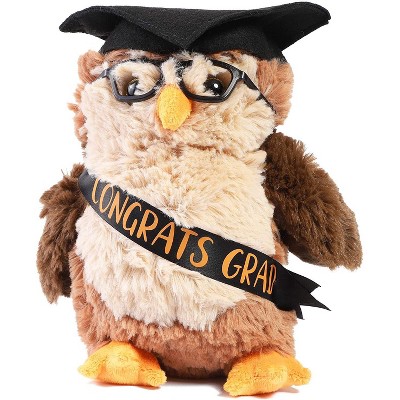 Blue Panda Graduation Owl Plush Stuffed Animal with Glasses & Grad Cap 9.2" for 2021 Congrats Grad Gifts