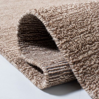 Handmade Brown Wool Shag Rectangular Area Rug 3' x 5'