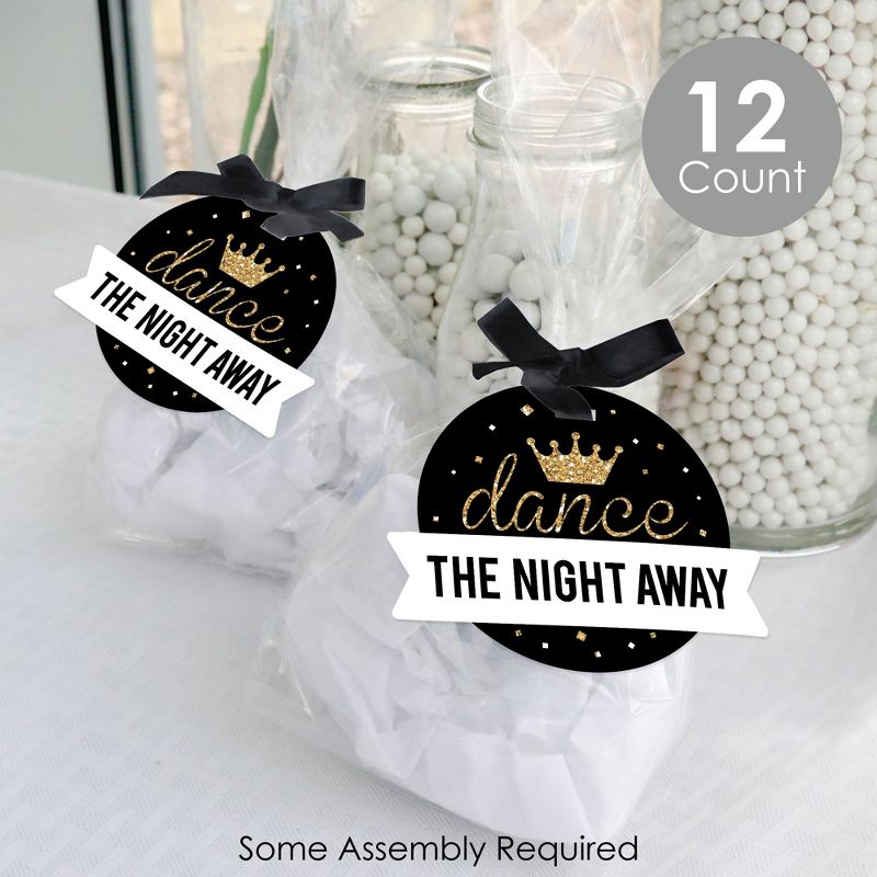 Big Dot of Happiness Prom - Prom Night Party Clear Goodie Favor Bags - Treat Bags With Tags - Set of 12, 2 of 9