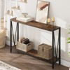 43" Console Table, 2-Tier Industrial Narrow Entryway Table , Sofa Table, Console Tables for Entryway - 3 of 4