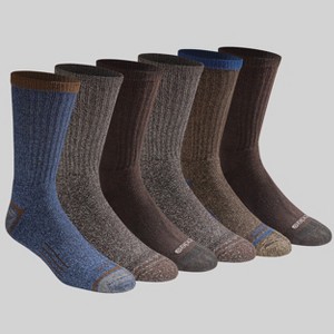 Dickies Men's 6pk Explorer Crew Socks - Navy 6-12: Arch Support, Reinforced Heel & Toe, Midweight Fabric - 1 of 4