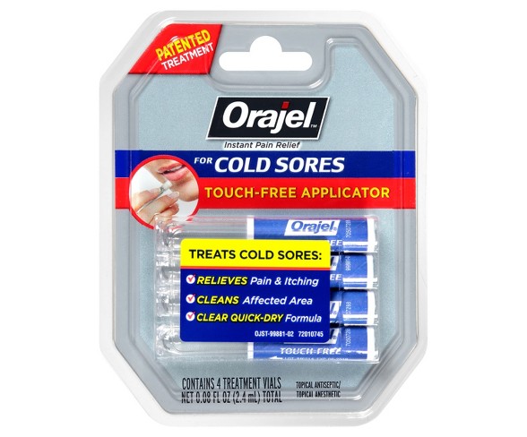 Orajel Single Dose Touch-Free Applicator Cold Sore  - 4pk