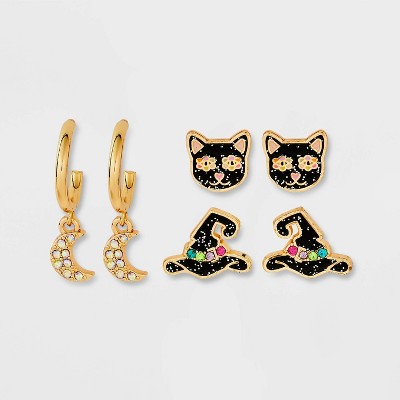 SUGARFIX by BaubleBar 'Toil and Trouble' Statement Halloween Earrings - Gold