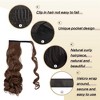 Alilang 22 Inch Long Curly Wrap Around Ponytail for Women Clip in Ponytail Hair Extensions Synthetic Brown Hair Pony Tails Hairpieces - 4 of 4
