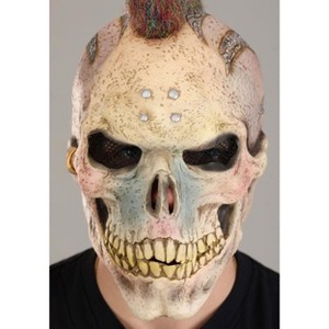 HalloweenCostumes.com One Size Fits Most   Hot Rod Skeleton Biker Mask, Red/Green/Yellow - 1 of 2
