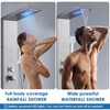 Itopfox LED Shower Panel Tower with Rainfall & Waterfall Shower Head, 4 Body Jets, Handheld Sprayer & Tub Spout, Stainless Steel Brushed Finish - 2 of 4