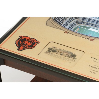 Chicago Bears 3D Stadium Design Lighted Accent Table with Storage