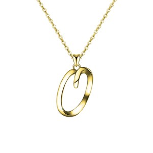Elegant personalized touch: Stylish 14K Gold plated initial necklace. Adds sophistication and meaning to your look. - 1 of 2