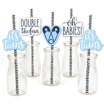 Big Dot Of Happiness Let's Be Mermaids Paper Straw Decor - Baby Shower Or  Birthday Party Striped Decorative Straws - Set Of 24 : Target