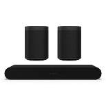 Sonos Surround Set with Ray Compact Soundbar and Pair of One Wireless Smart Speakers (Gen 2)