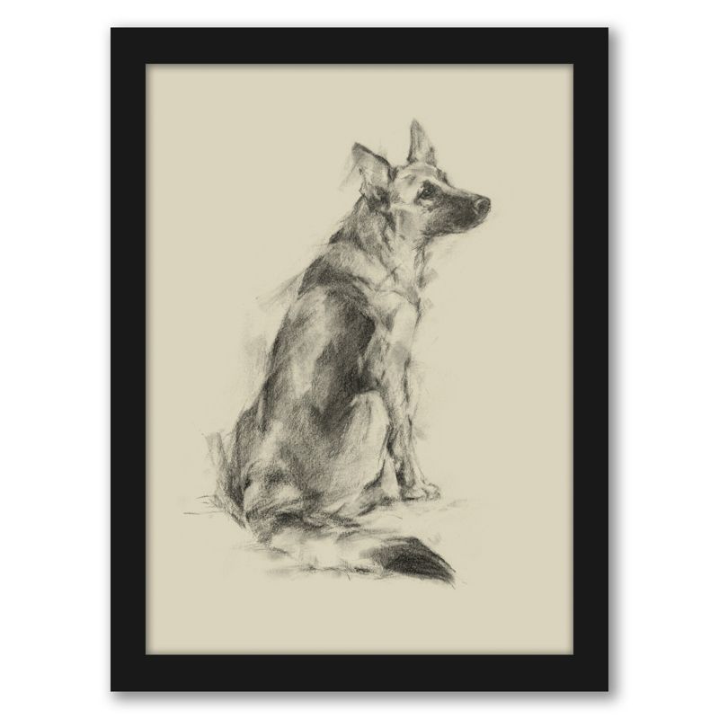 Americanflat Vintage Animal Puppy Dog Eyes V By Ethan Harper By World Art Group Black Frame Wall Art, 1 of 7