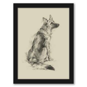 Americanflat Vintage Animal Puppy Dog Eyes V By Ethan Harper By World Art Group Black Frame Wall Art