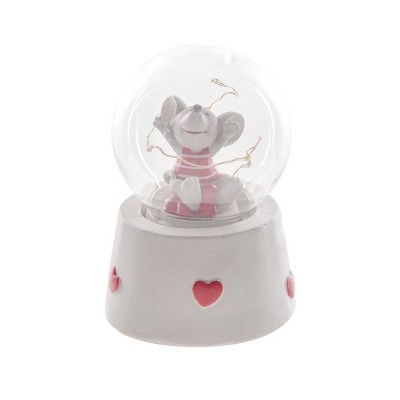 C&F Home Snowglobe Mouse With Led Valentine's Day Figurine