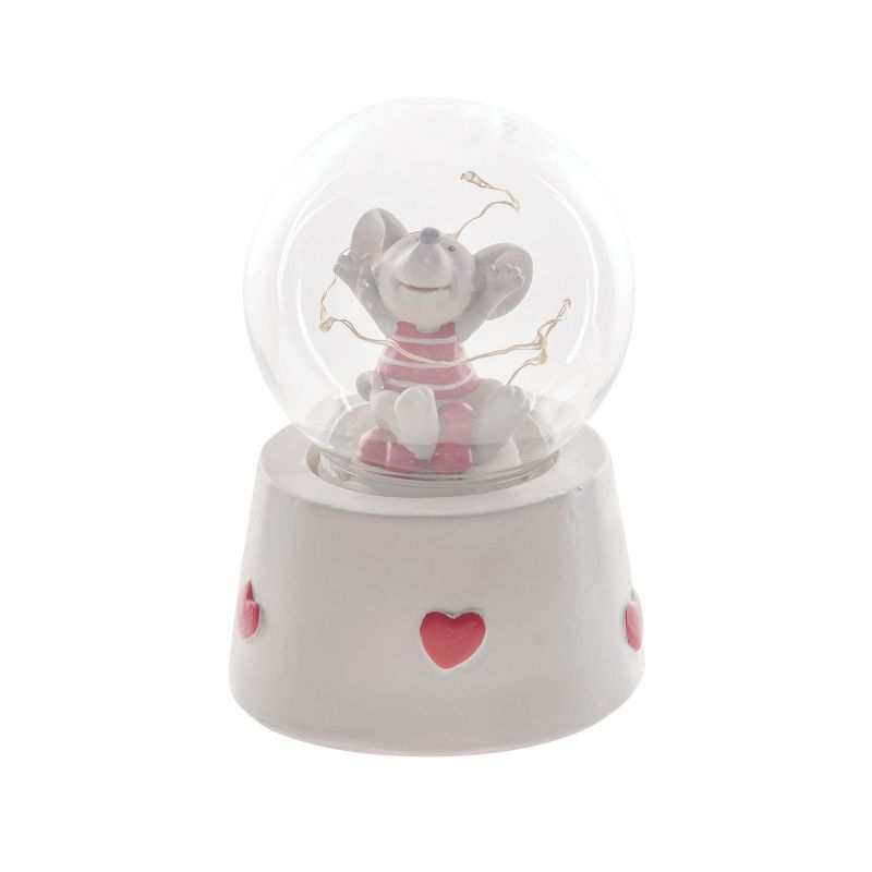 C&F Home Valentine's Day Snow Globe Mouse With Led Figurine Decorative Cute Farmhouse For Spring Figurines, 1 of 6