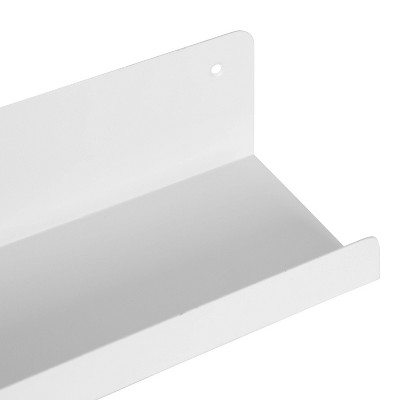 White 39" Modern Metal Floating Wall Shelf
