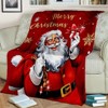 Lomsoe Christmas Santa Claus Print Flannel Blanket - All Seasons Throw Blanket, Soft Cozy Warm for Bed, Napping, Camping, Travel, Office - 3 of 4