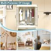 Portable Wardrobe Closet Organizer for Clothes with Magnetic Doors, 4 Cubes&Hanging Rod, Includes 10 Hangers, Baby Storage Cabinet and Dresser, White - 4 of 4