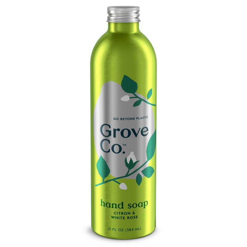 Grove Co. White Rose &#38; Citron Hand Soap - Aluminum Bottle - 13 fl oz, 1 of 9