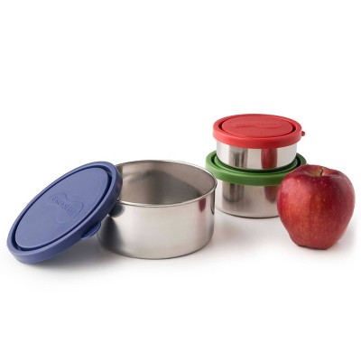 U-Konserve Nesting Stainless Steel Food-Storage Containers Round (Set of 3) - Ocean Plastic Lids